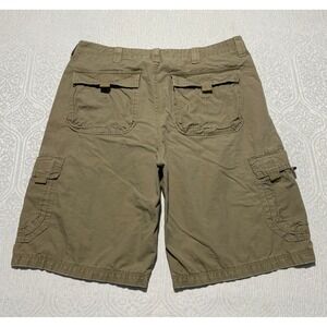 Wrangler Mens Cargo Shorts Khaki Brown Cotton Size 36 60HKKML Utility Ripstop